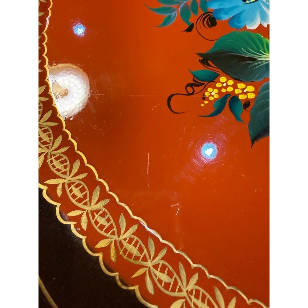 Toleware Zhostovo hand painted